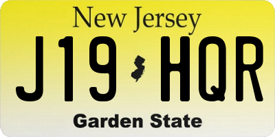 NJ license plate J19HQR