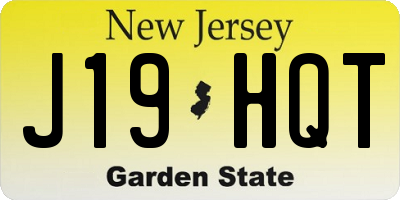 NJ license plate J19HQT