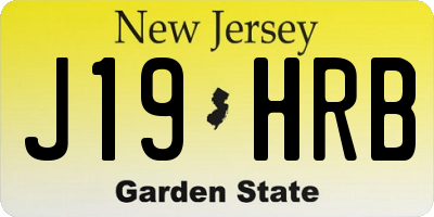 NJ license plate J19HRB