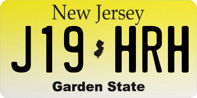 NJ license plate J19HRH