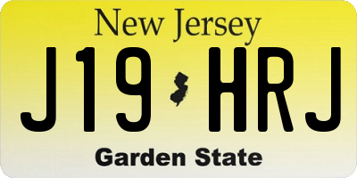 NJ license plate J19HRJ