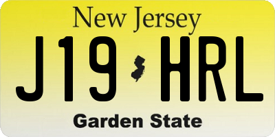 NJ license plate J19HRL