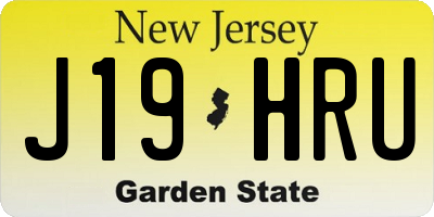 NJ license plate J19HRU