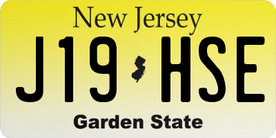 NJ license plate J19HSE