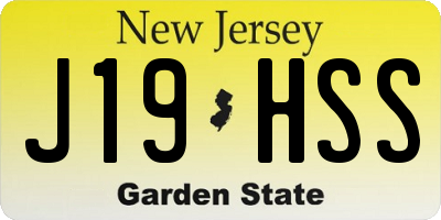 NJ license plate J19HSS
