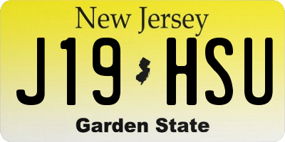 NJ license plate J19HSU