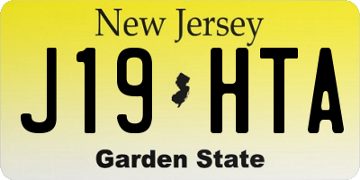 NJ license plate J19HTA