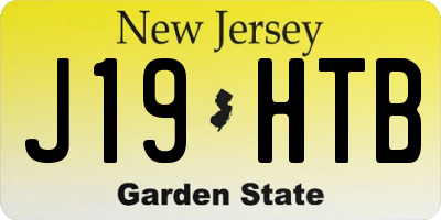 NJ license plate J19HTB