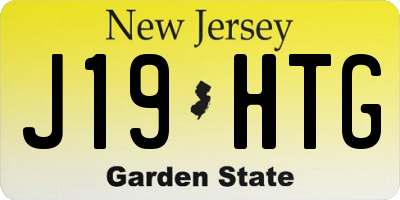 NJ license plate J19HTG