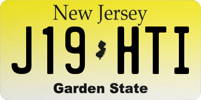 NJ license plate J19HTI