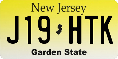NJ license plate J19HTK