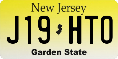 NJ license plate J19HTO
