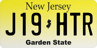 NJ license plate J19HTR