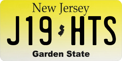NJ license plate J19HTS