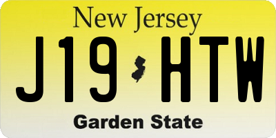 NJ license plate J19HTW
