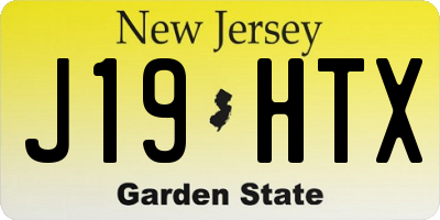 NJ license plate J19HTX