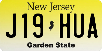 NJ license plate J19HUA
