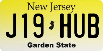 NJ license plate J19HUB