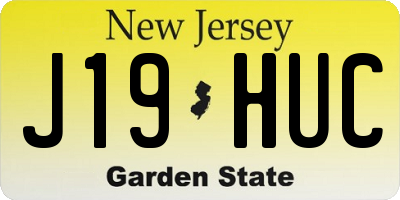 NJ license plate J19HUC