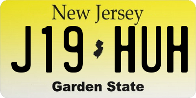 NJ license plate J19HUH