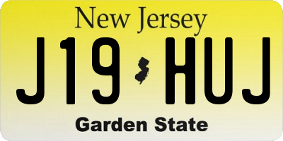 NJ license plate J19HUJ