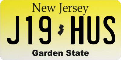NJ license plate J19HUS