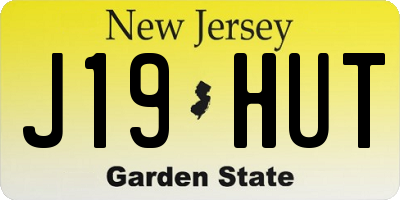 NJ license plate J19HUT