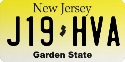 NJ license plate J19HVA