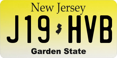 NJ license plate J19HVB