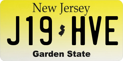 NJ license plate J19HVE