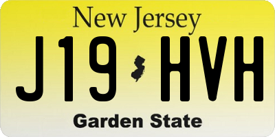 NJ license plate J19HVH