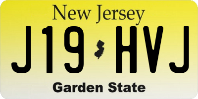 NJ license plate J19HVJ