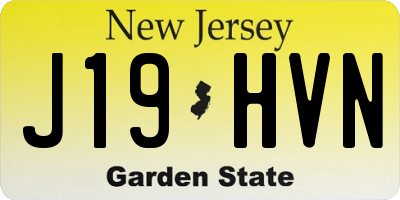 NJ license plate J19HVN