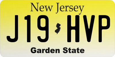 NJ license plate J19HVP