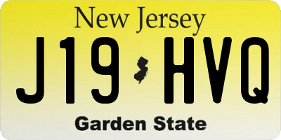 NJ license plate J19HVQ