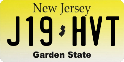 NJ license plate J19HVT