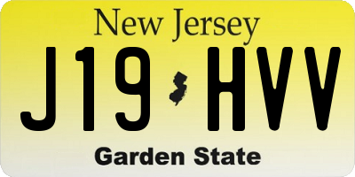 NJ license plate J19HVV