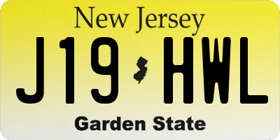 NJ license plate J19HWL