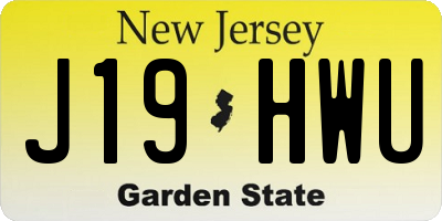 NJ license plate J19HWU