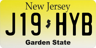 NJ license plate J19HYB