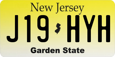 NJ license plate J19HYH