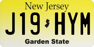 NJ license plate J19HYM