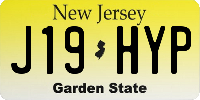 NJ license plate J19HYP