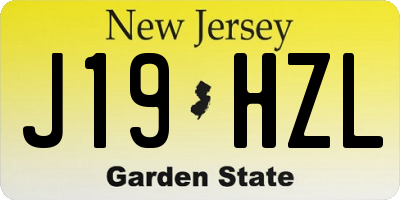 NJ license plate J19HZL