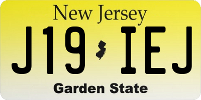 NJ license plate J19IEJ