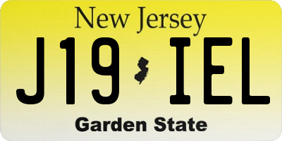 NJ license plate J19IEL