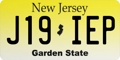 NJ license plate J19IEP