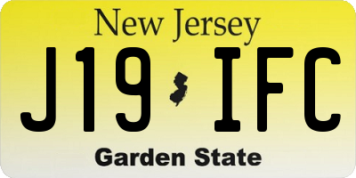 NJ license plate J19IFC