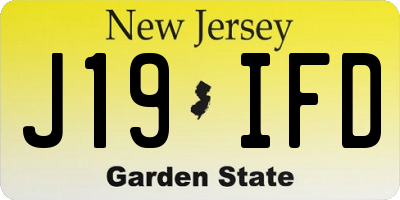 NJ license plate J19IFD