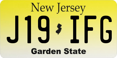 NJ license plate J19IFG